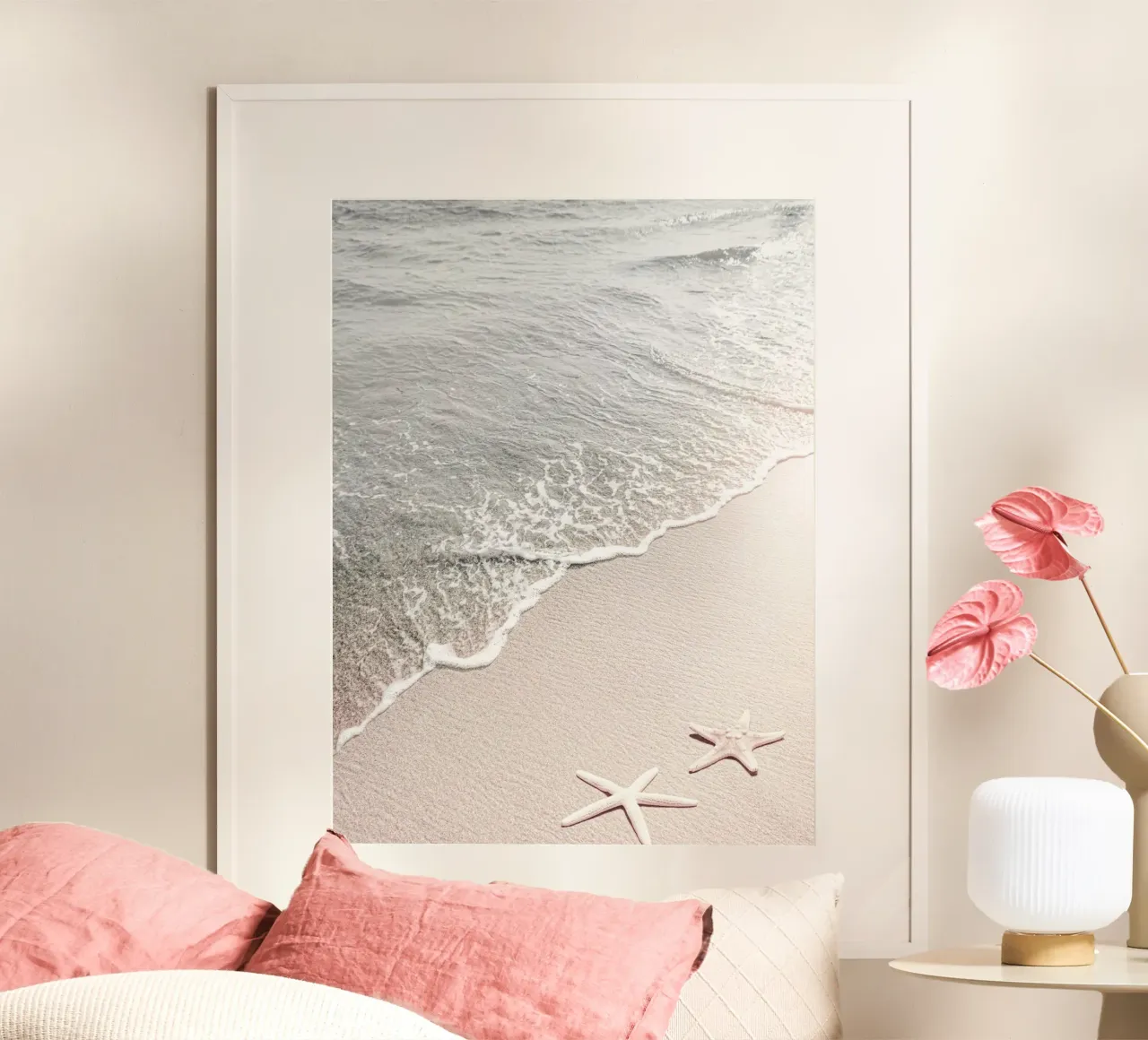 Plage douce avec étoiles de mer hahnemühle de Whole©