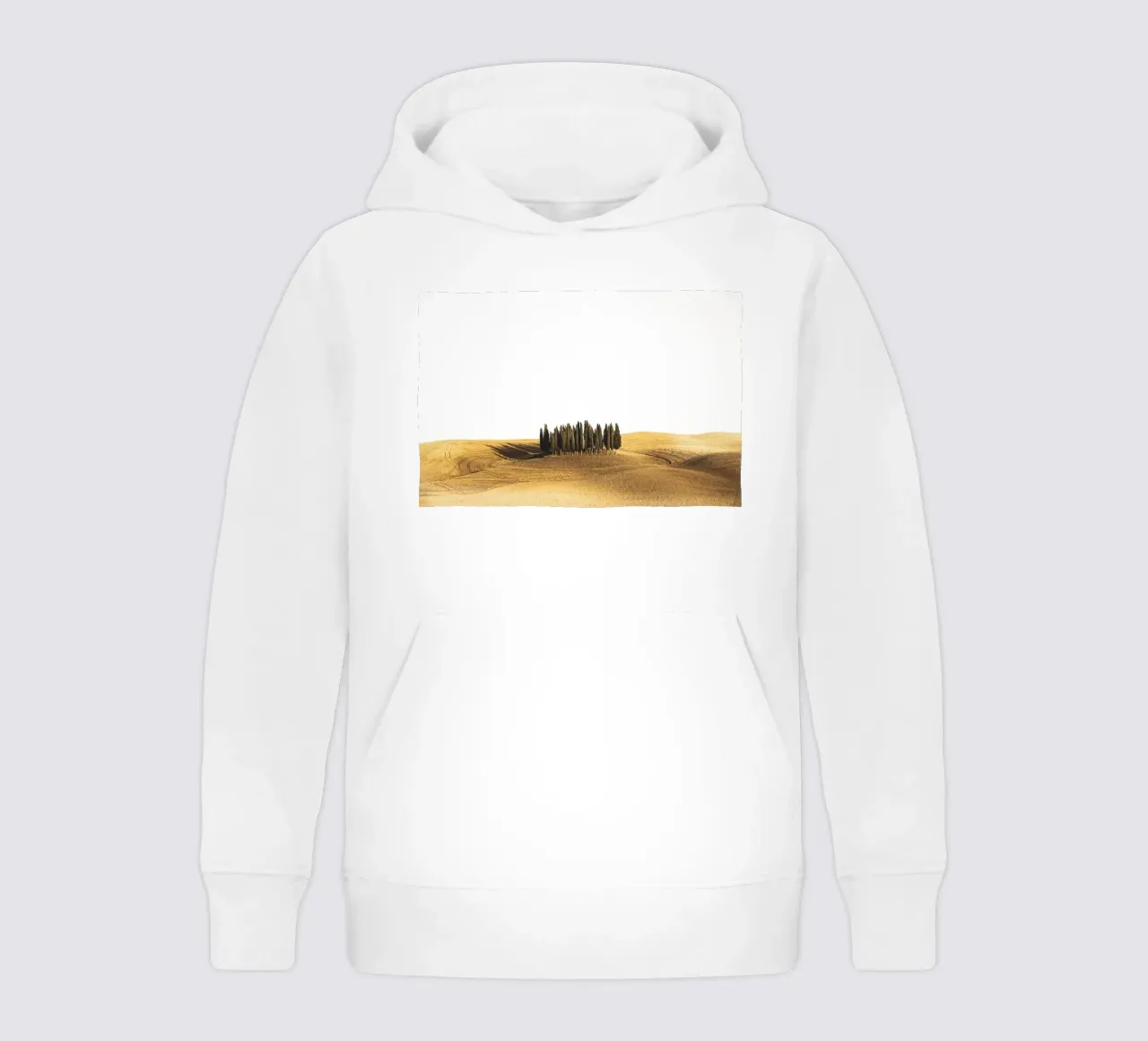 Toskana Landschaft – Zypressen im Abendlicht Kinder Hoodie von Whole©