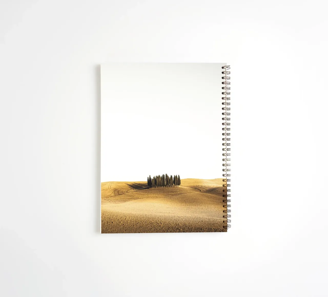 Tuscany landscape - Cypresses in the evening light spiral notebook by Whole©
