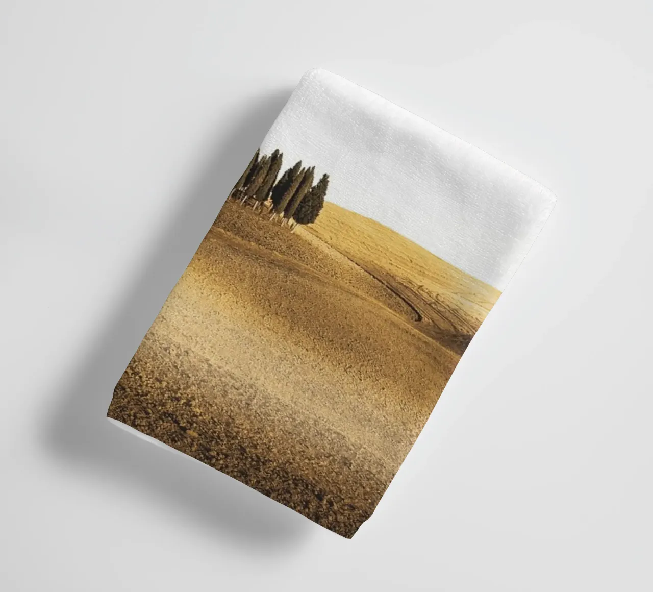 Tuscany landscape - Cypresses in the evening light towel by Whole©