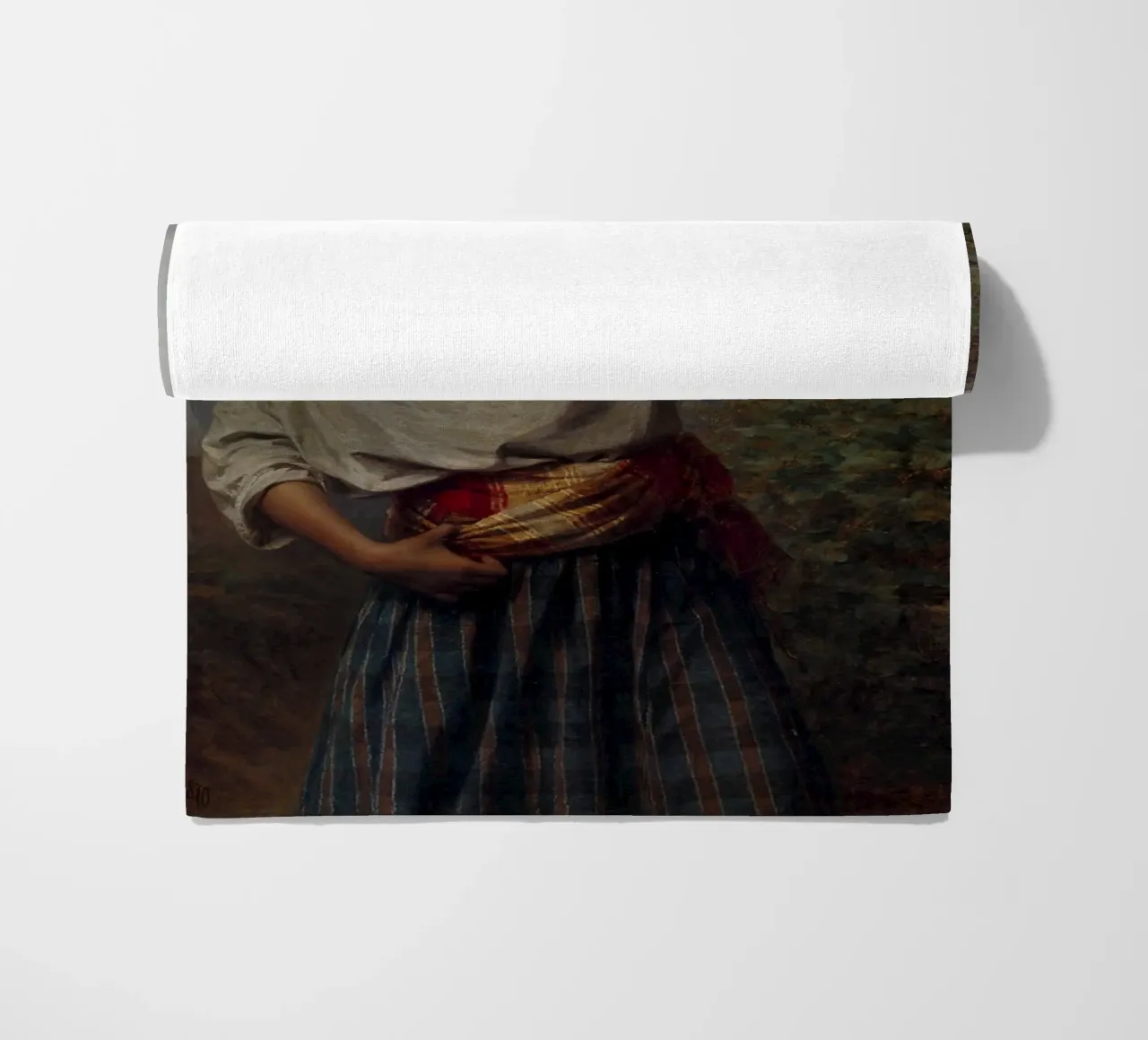 Joven gitana con pandereta - Kārlis Teodors Hūns toalla de playa de William Store