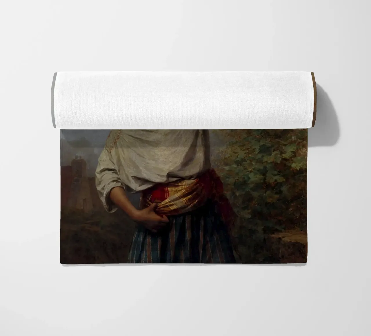 Joven gitana con pandereta - Kārlis Teodors Hūns toalla de playa de William Store