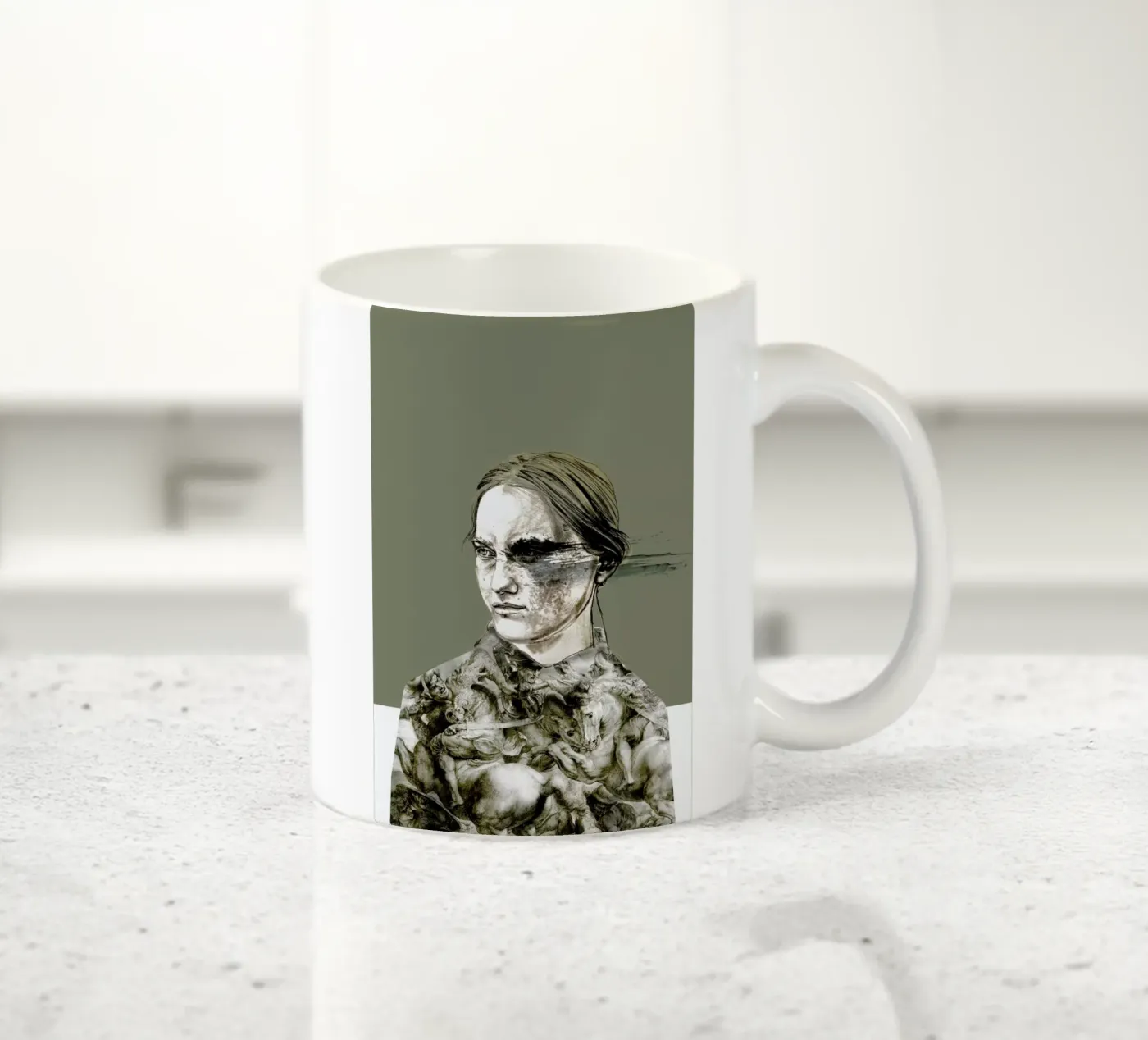 Try ceramic mug by Agnes KR Patience