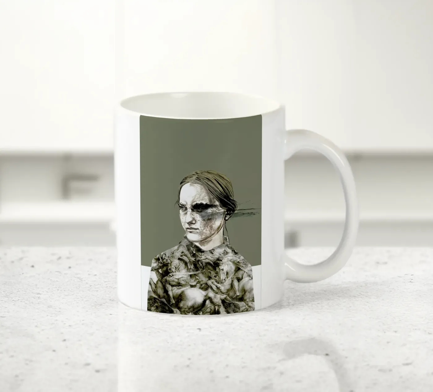 Try ceramic mug by Agnes KR Patience