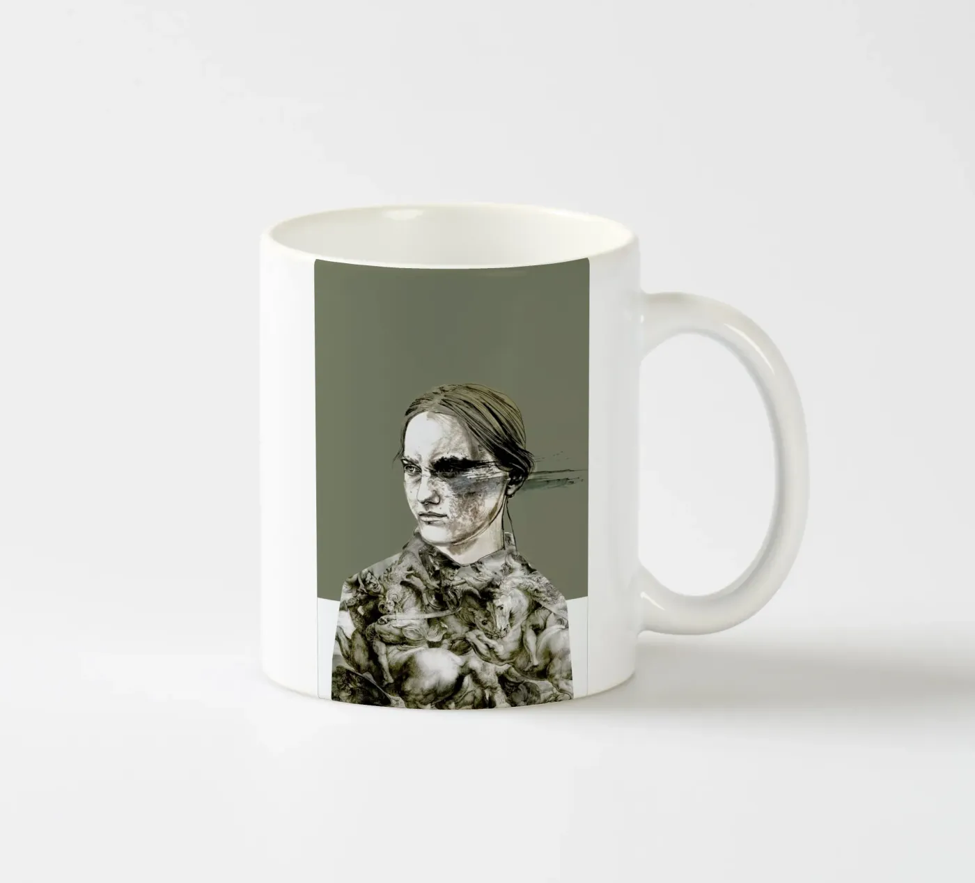 Try ceramic mug by Agnes KR Patience
