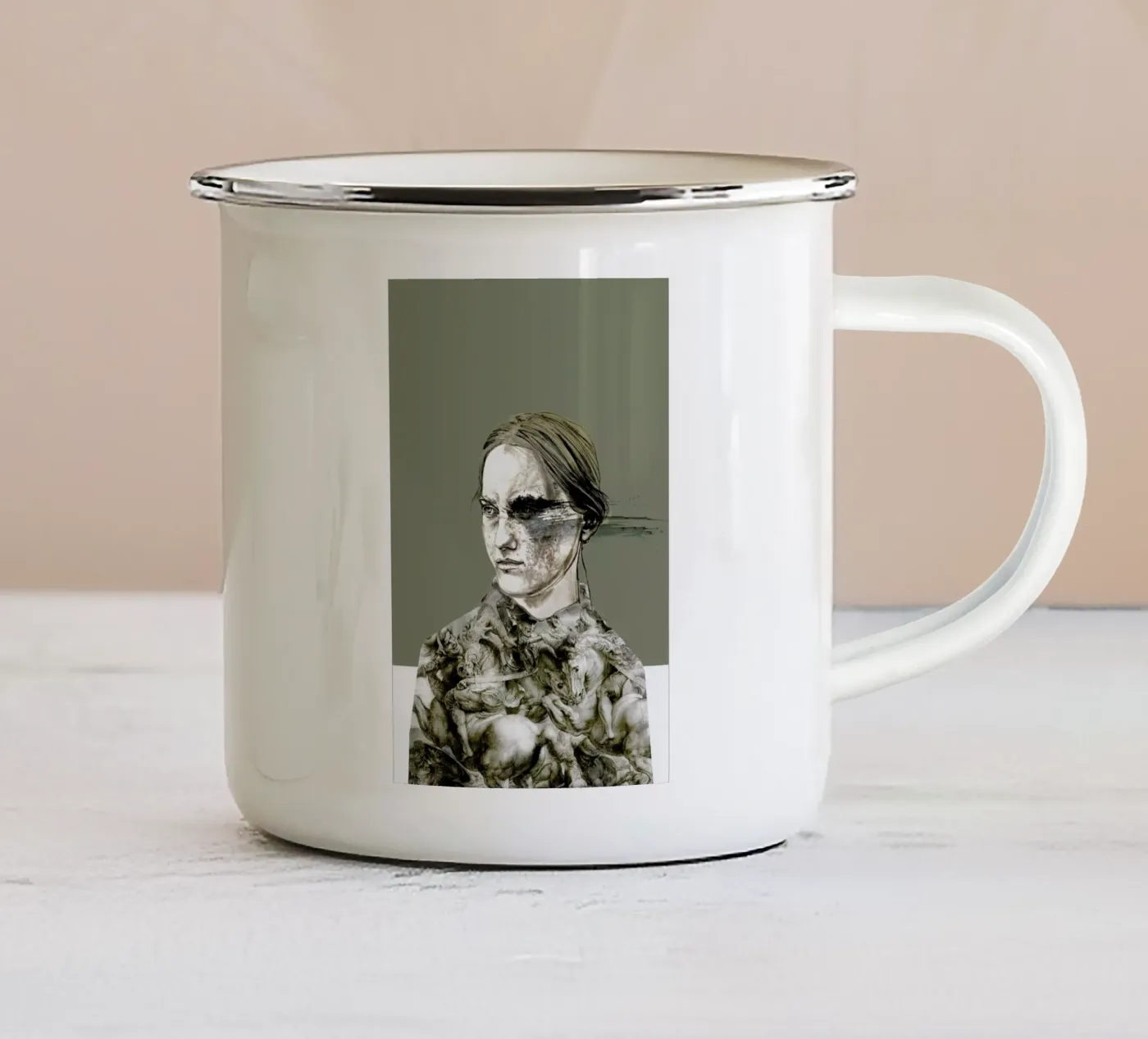 Try enamel mug by Agnes KR Patience