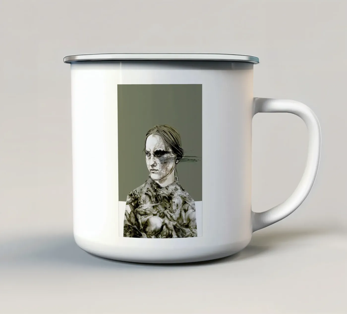 Try enamel mug by Agnes KR Patience