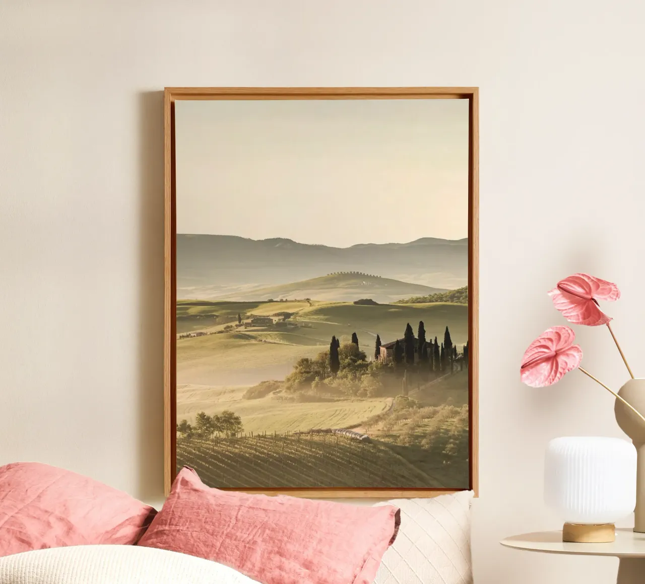 Campagna toscana - colline romantiche e cipressi tela da Whole©