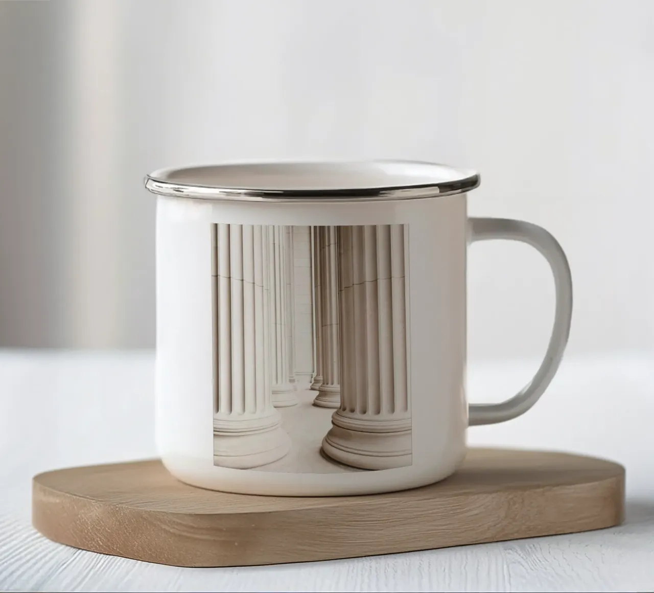 Classic architecture - Timeless column gallery enamel mug by Whole©