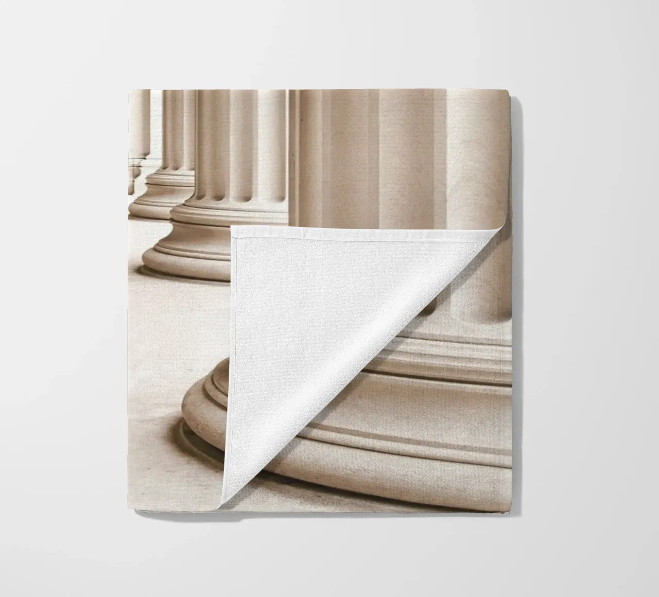 Classic architecture - Timeless column gallery beach towel by Whole©