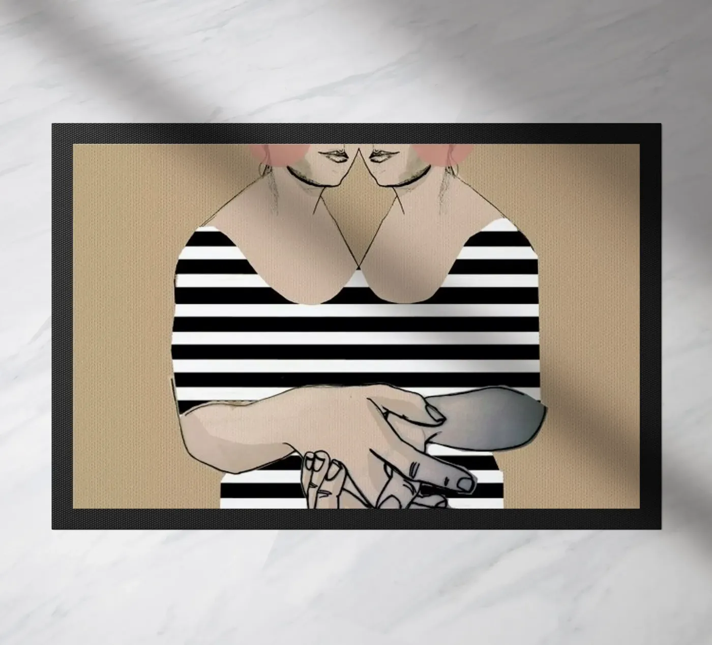 Stripes 2 deurmat van Agnes KR Patience