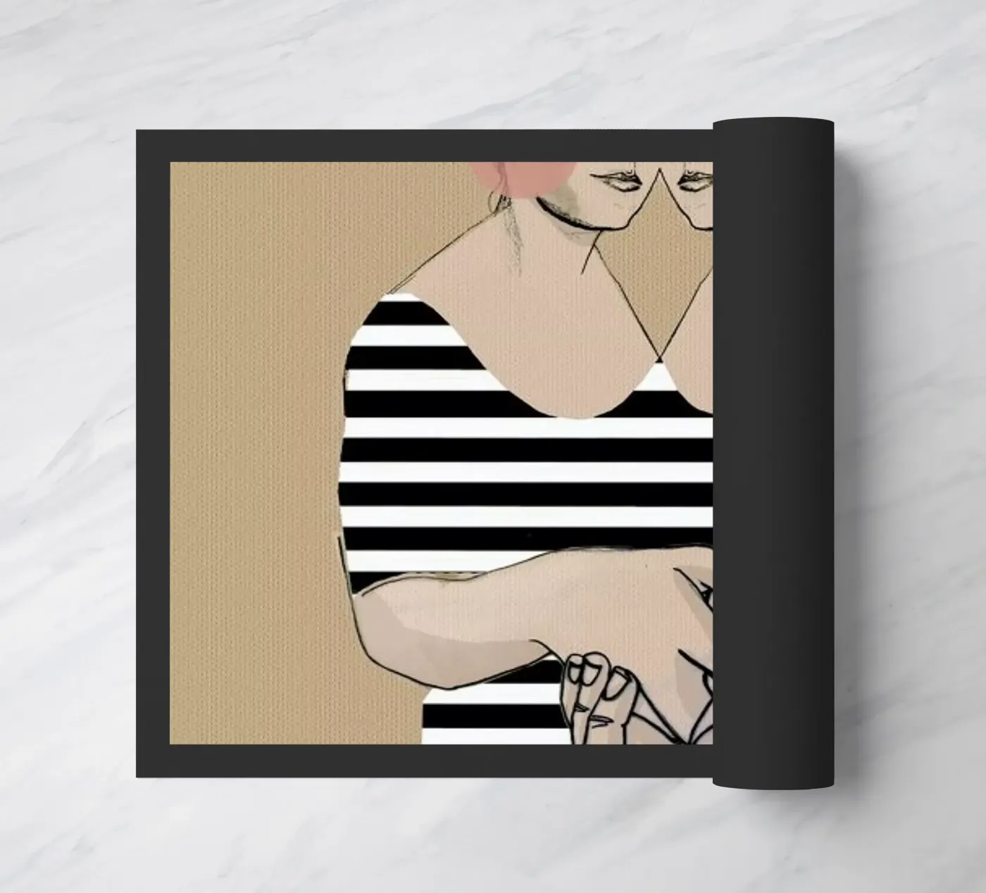 Stripes 2 deurmat van Agnes KR Patience