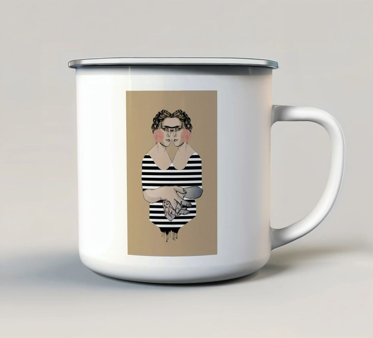 Stripes 2 tazza in smalto da Agnes KR Patience