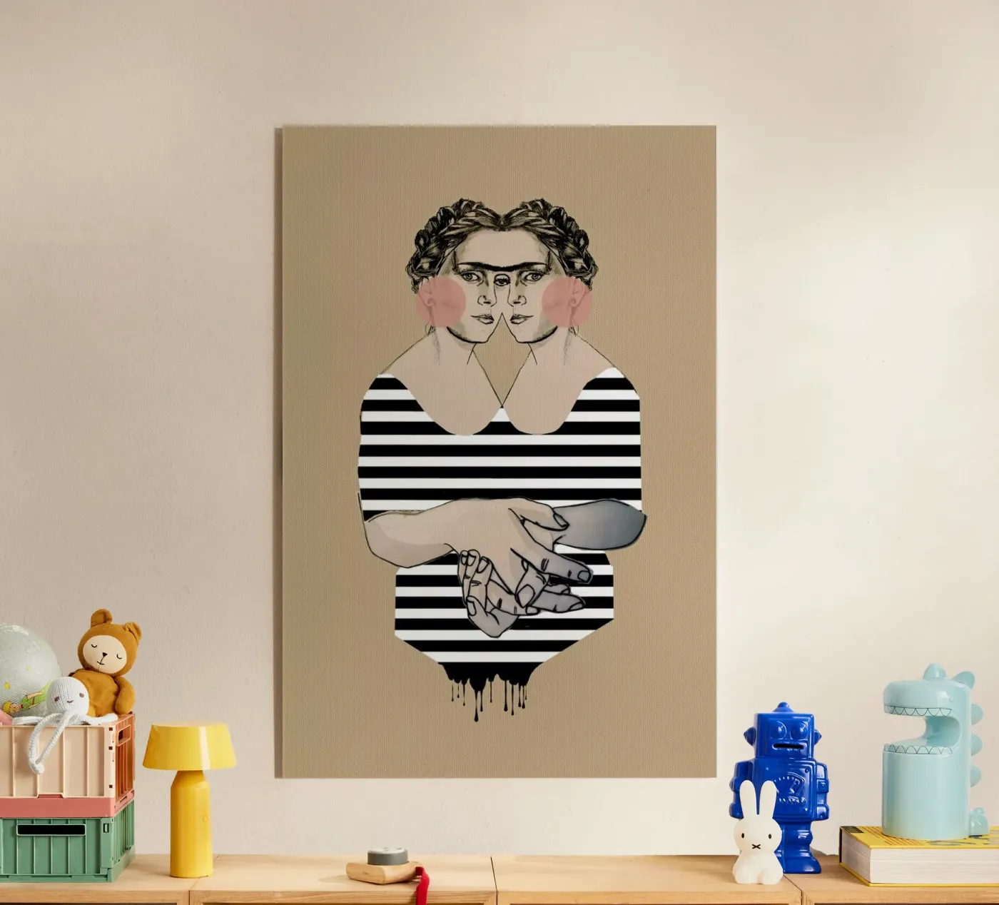 Stripes 2 acryl van Agnes KR Patience