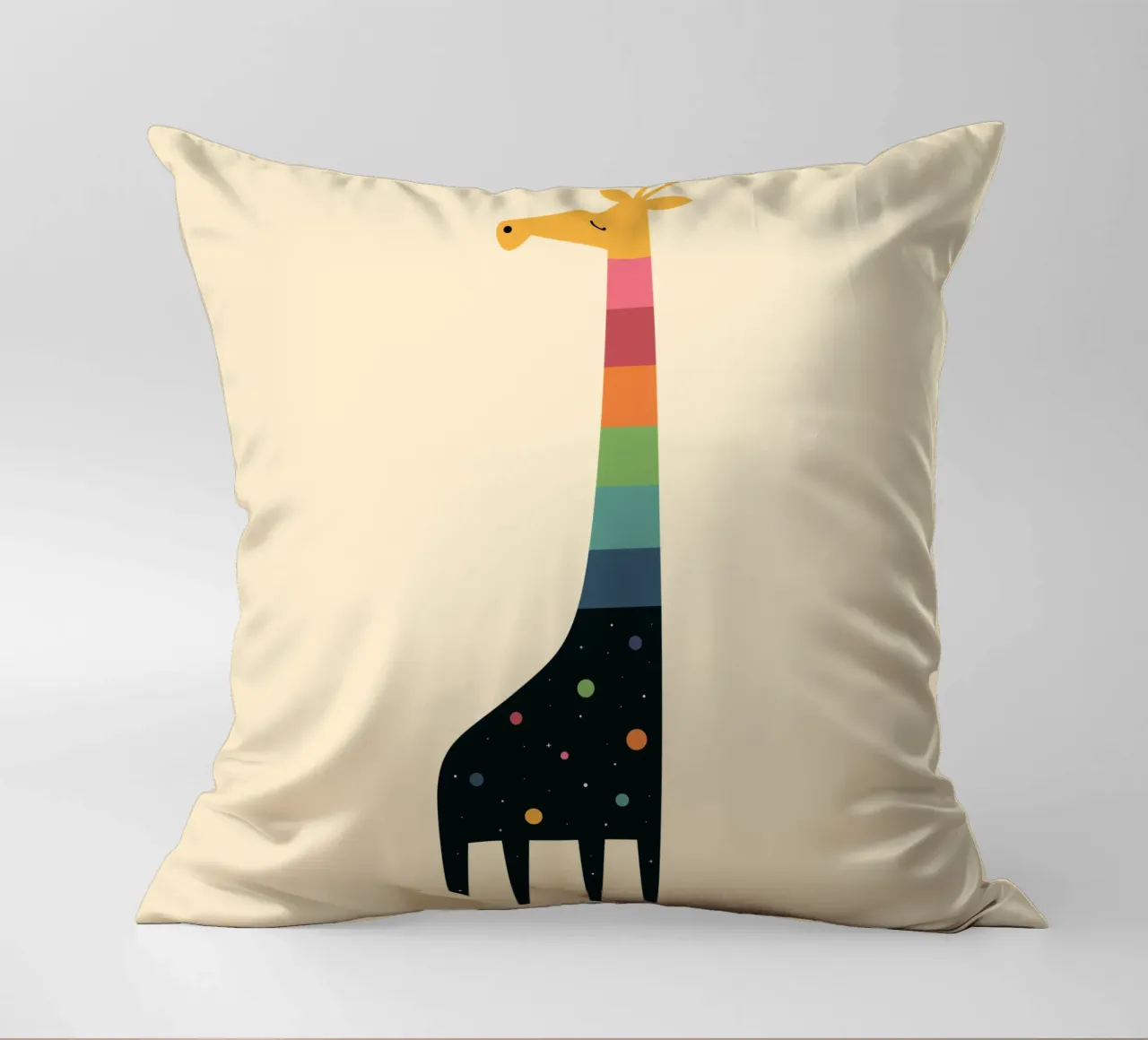 Galaxy Giraffe decorative cushion by Andy Westface