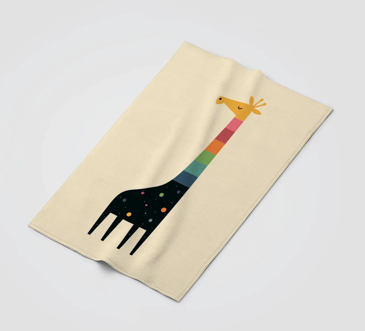 Galaxy Giraffe fleece blanket by Andy Westface