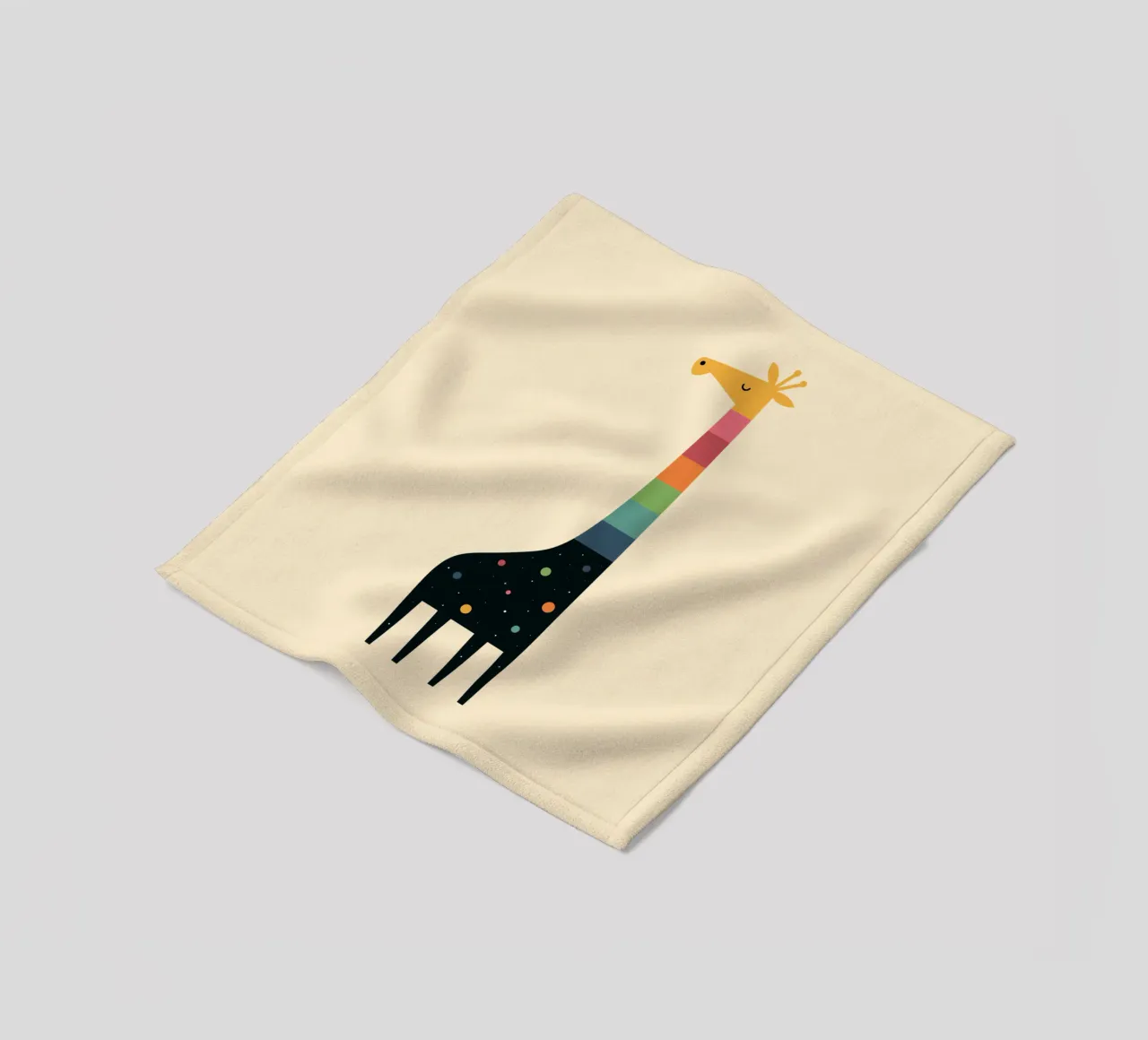 Galaxy Giraffe fleece blanket by Andy Westface