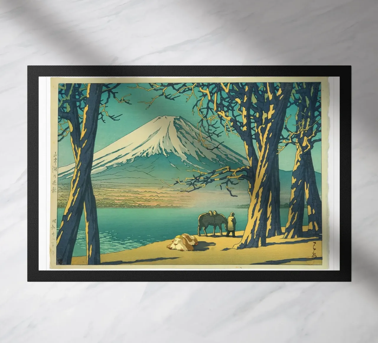 Heen & Mountain - Studio Ghibli - Mashup di stampe giapponesi zerbino da Mashtup