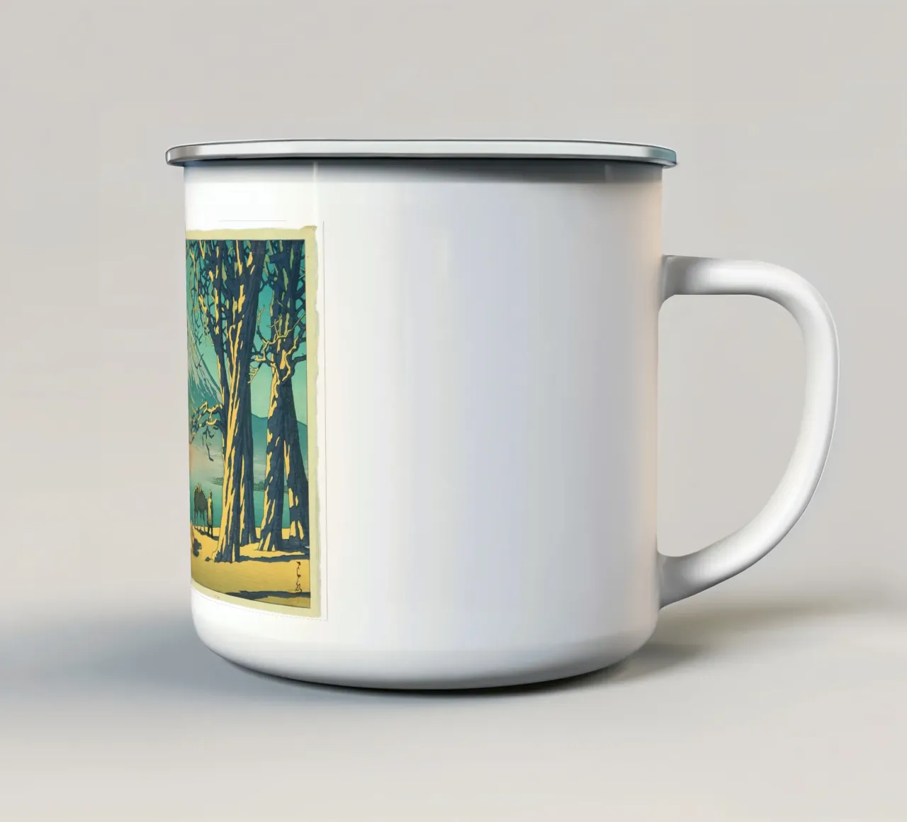 Heen & Mountain - Studio Ghibli - Mashup di stampe giapponesi tazza in smalto da Mashtup
