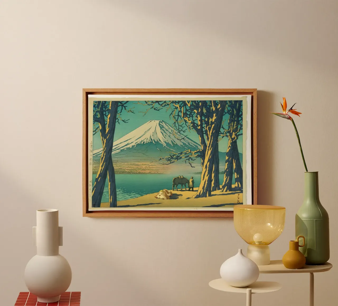 Heen & Mountain - Studio Ghibli - Mashup di stampe giapponesi tela con Cornice a cassetta da Mashtup
