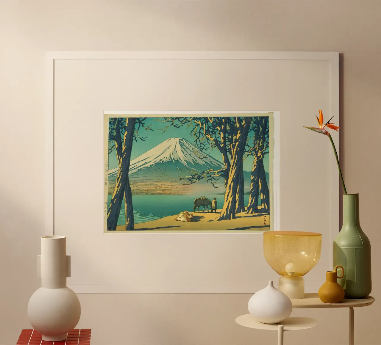 Heen & Mountain - Studio Ghibli - Mashup di stampe giapponesi poster con telaio in alluminio da Mashtup