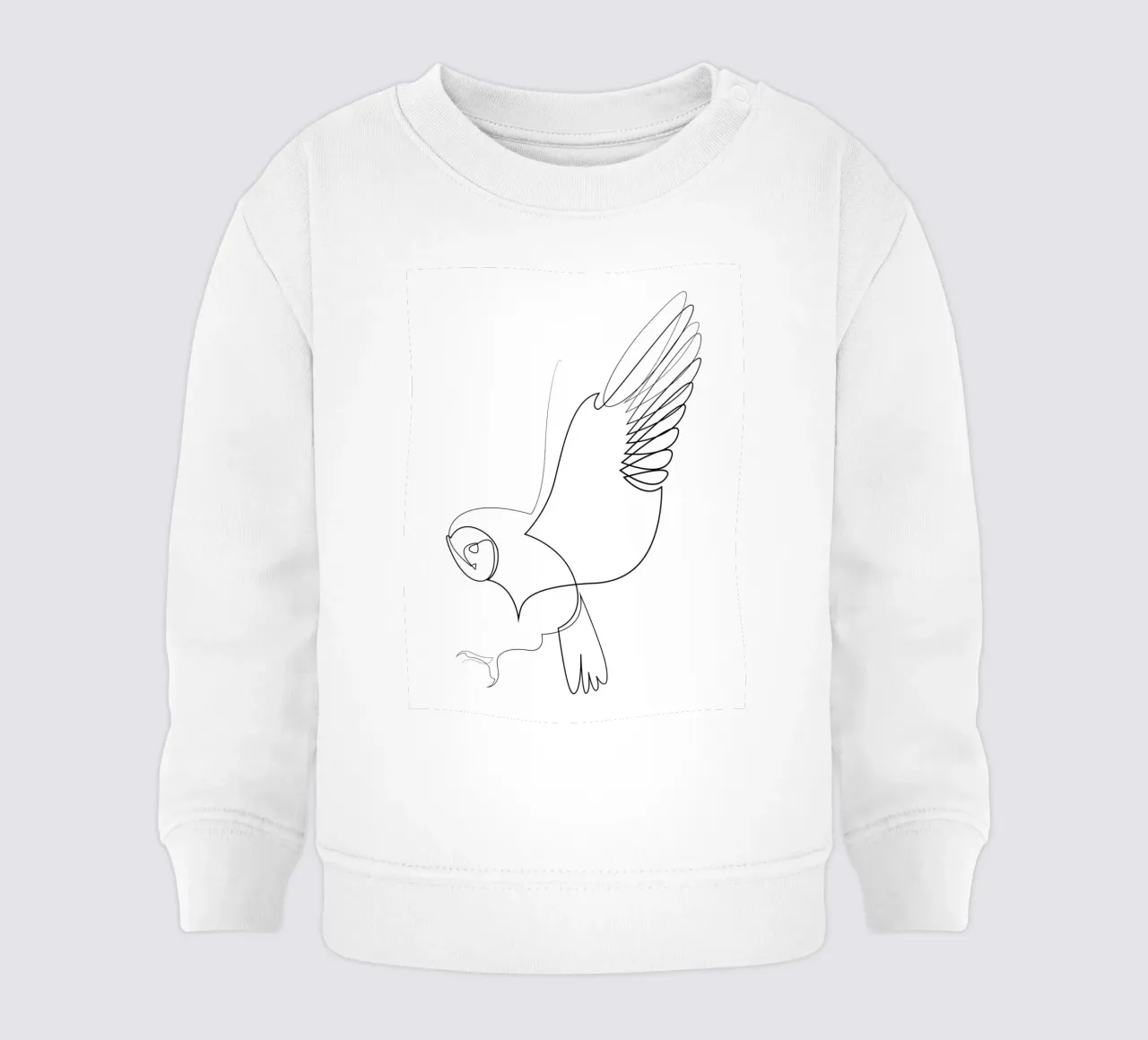 Obscure hunt - one line owl felpa neonato da Addillum