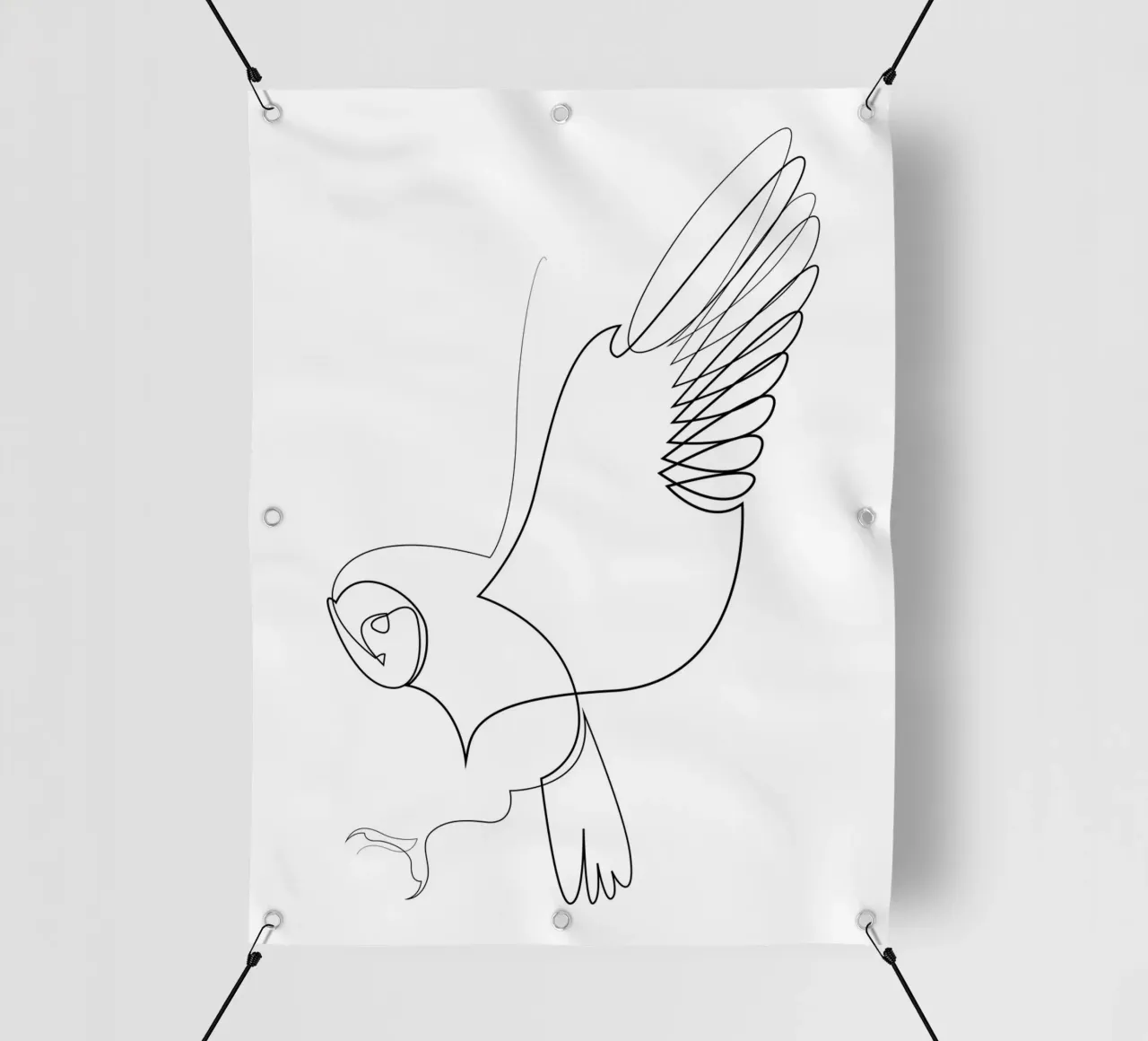 Obscure hunt - one line owl telo in pvc da Addillum