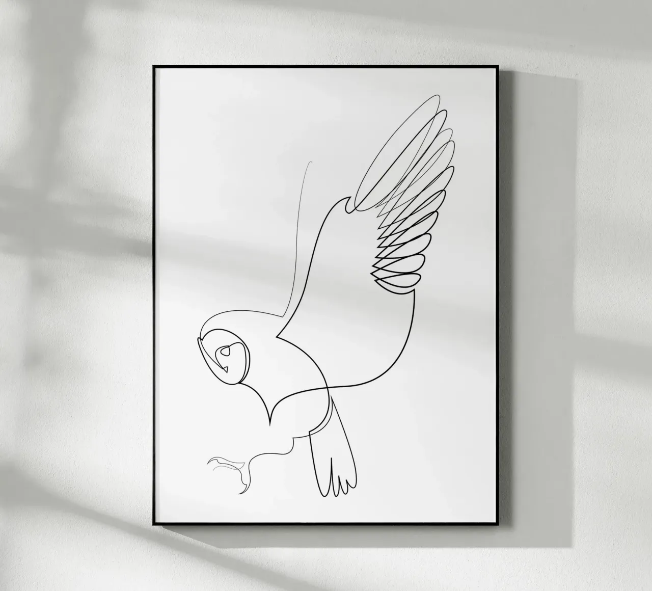 Obscure hunt - one line owl plexiglass da Addillum