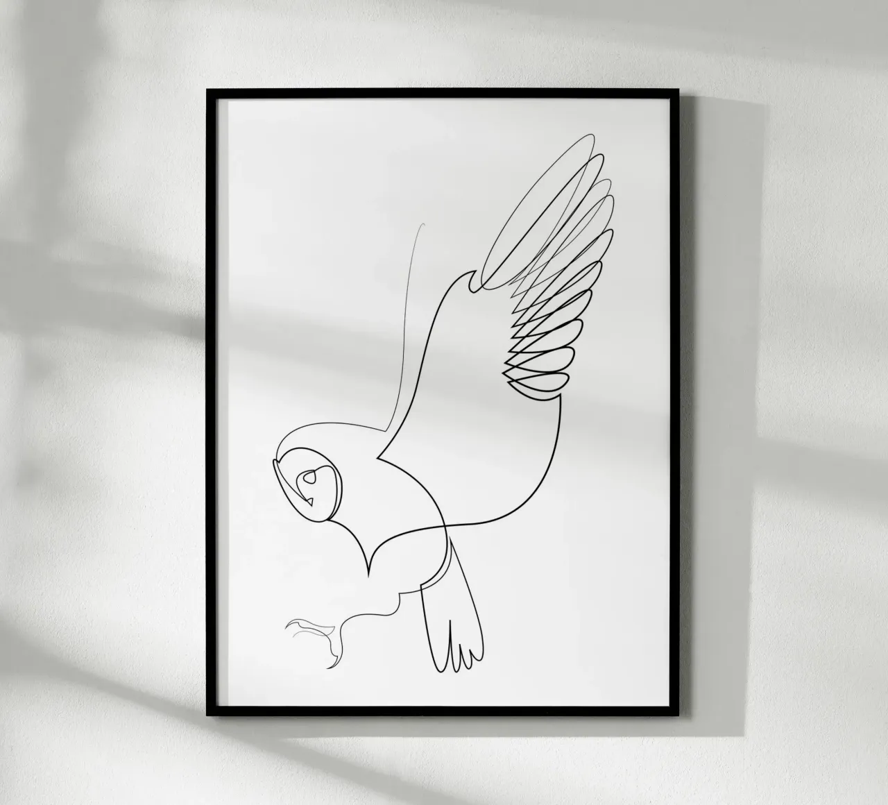 Obscure hunt - one line owl carta hahnemühle da Addillum