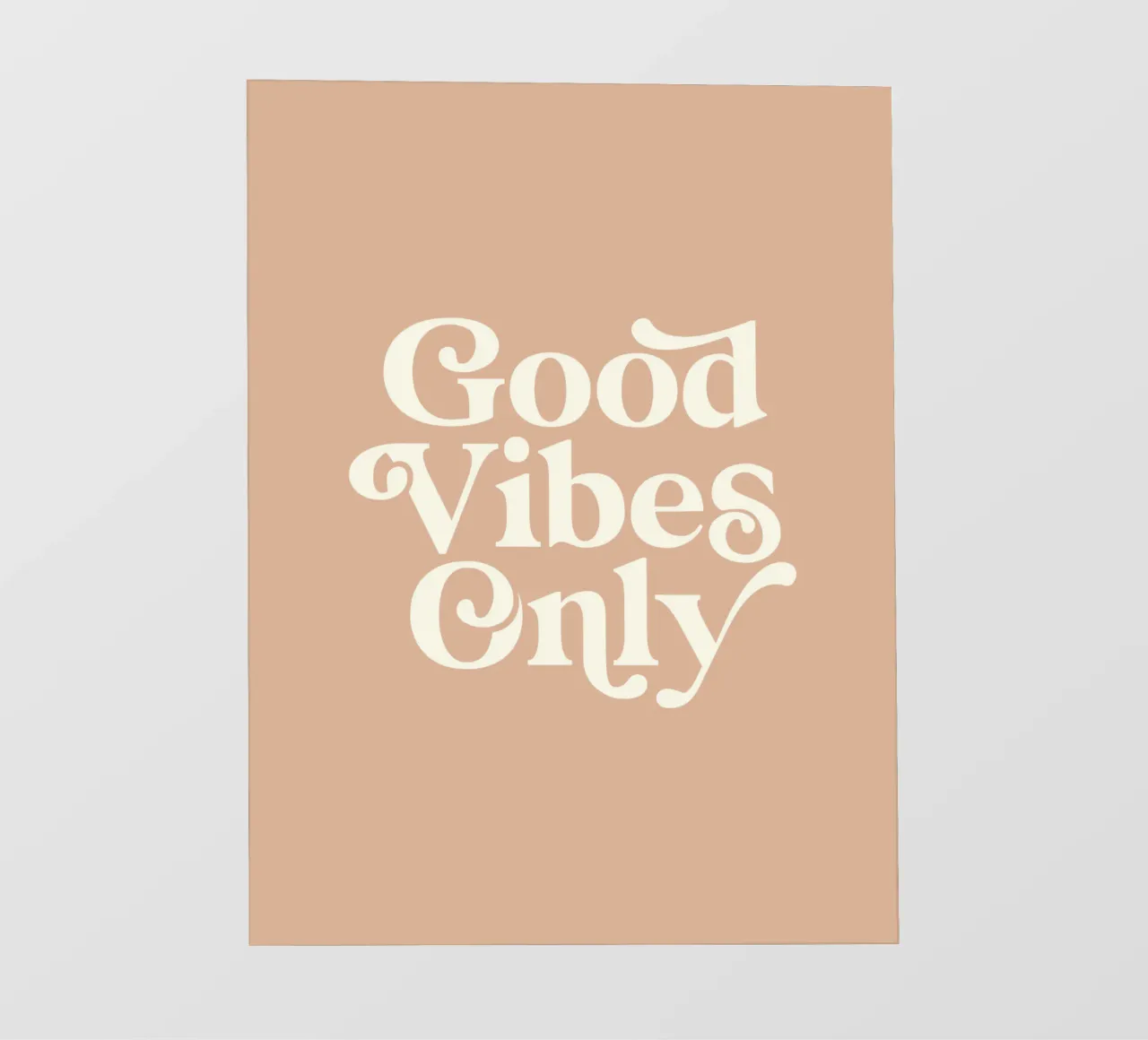 Good Vibes Only Stylish Typografie Design telo in pvc da THE MOTIVATED TYPE