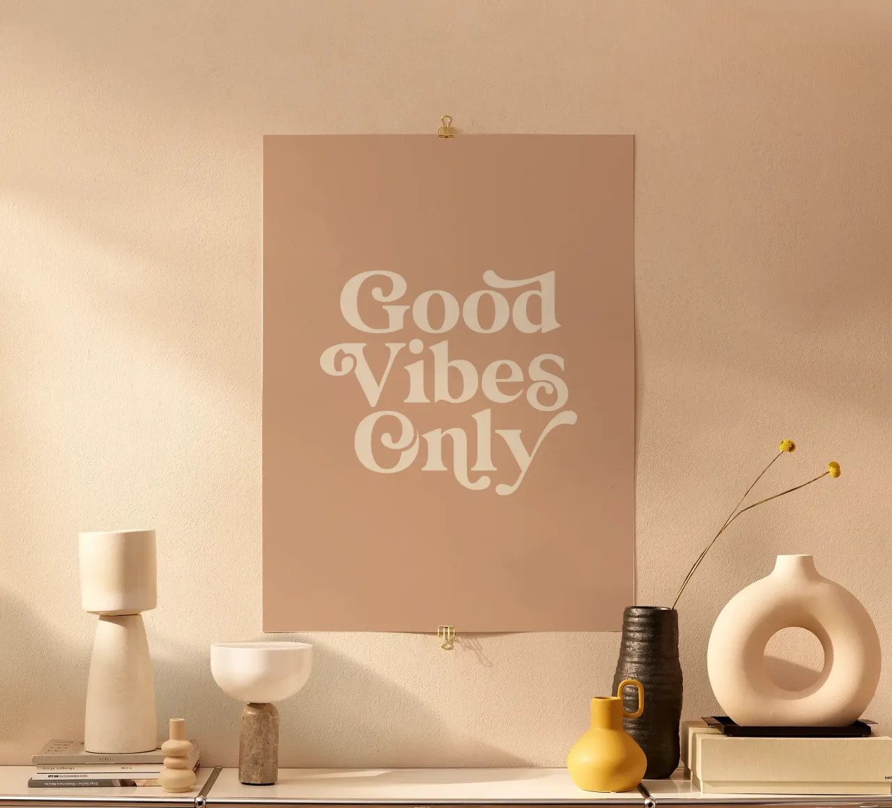 Good Vibes Only Stylish Typografie Design poster da THE MOTIVATED TYPE