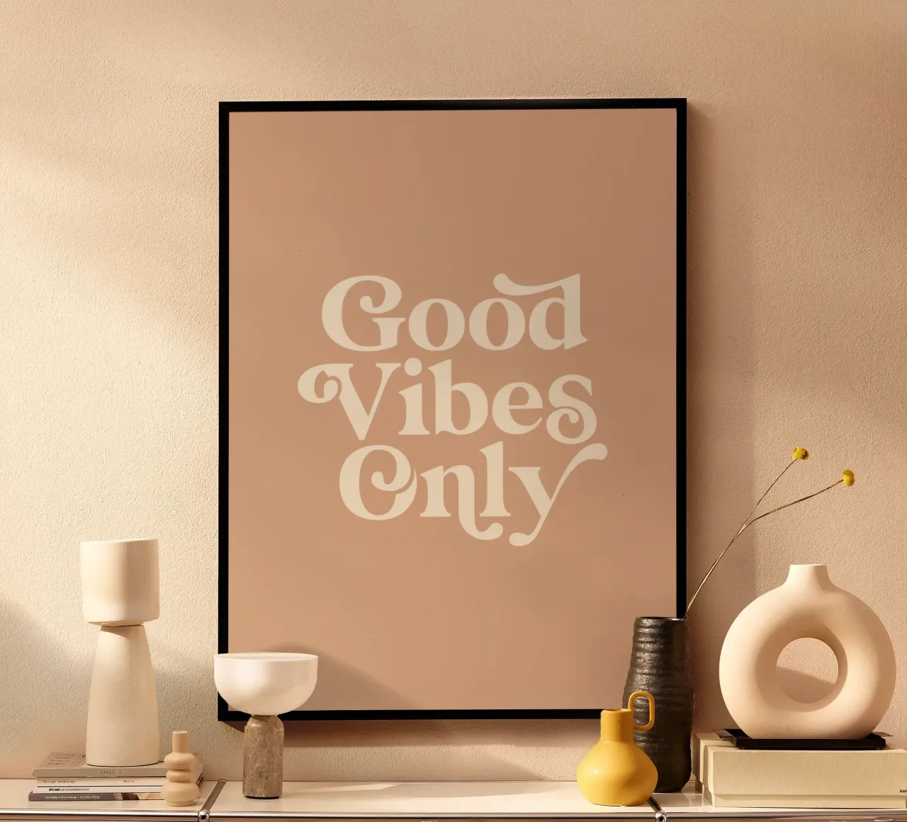 Good Vibes Only Stylish Typografie Design poster da THE MOTIVATED TYPE