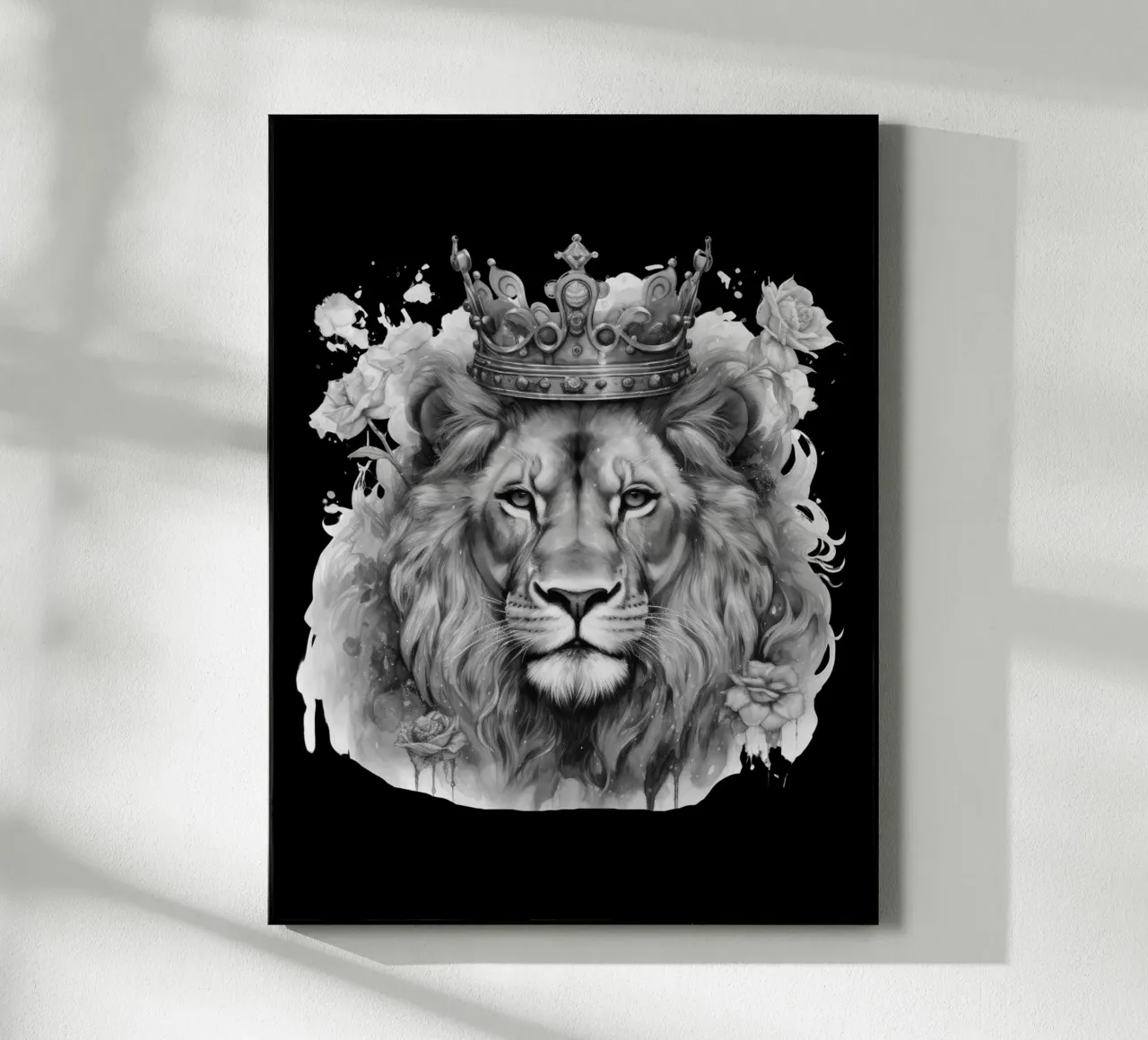 Leeuwenkoning met kroon variant 1 acryl van Yaso Design & Art