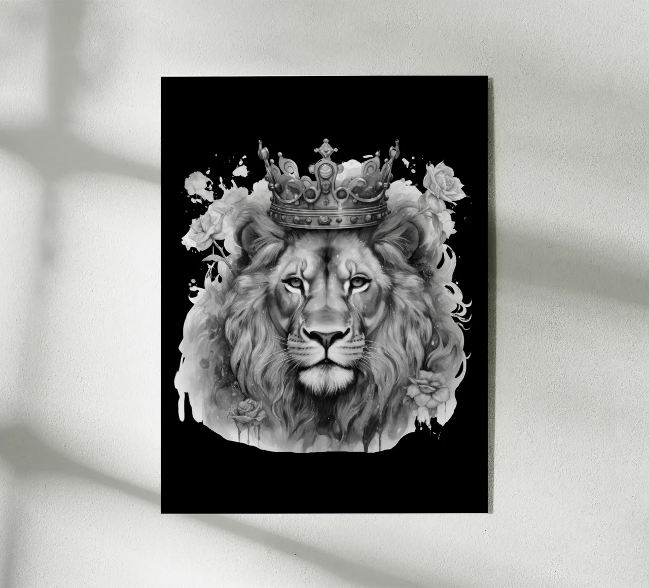 Leeuwenkoning met kroon variant 1 acryl van Yaso Design & Art