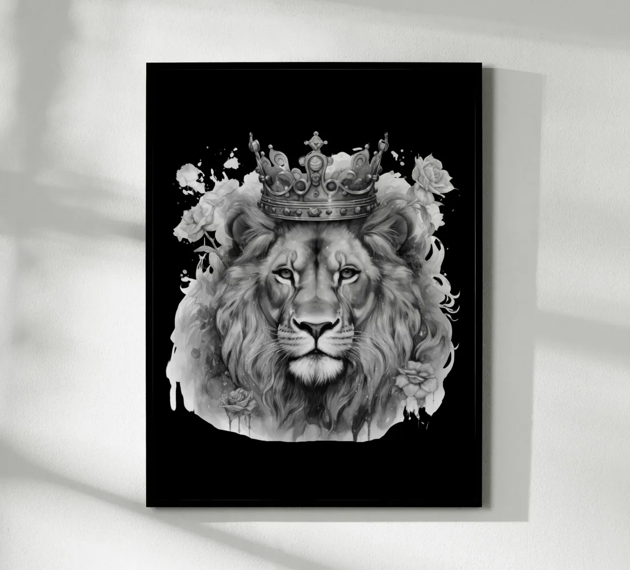 Löwen König mit Krone Variante 1 Poster von Yaso Design & Art