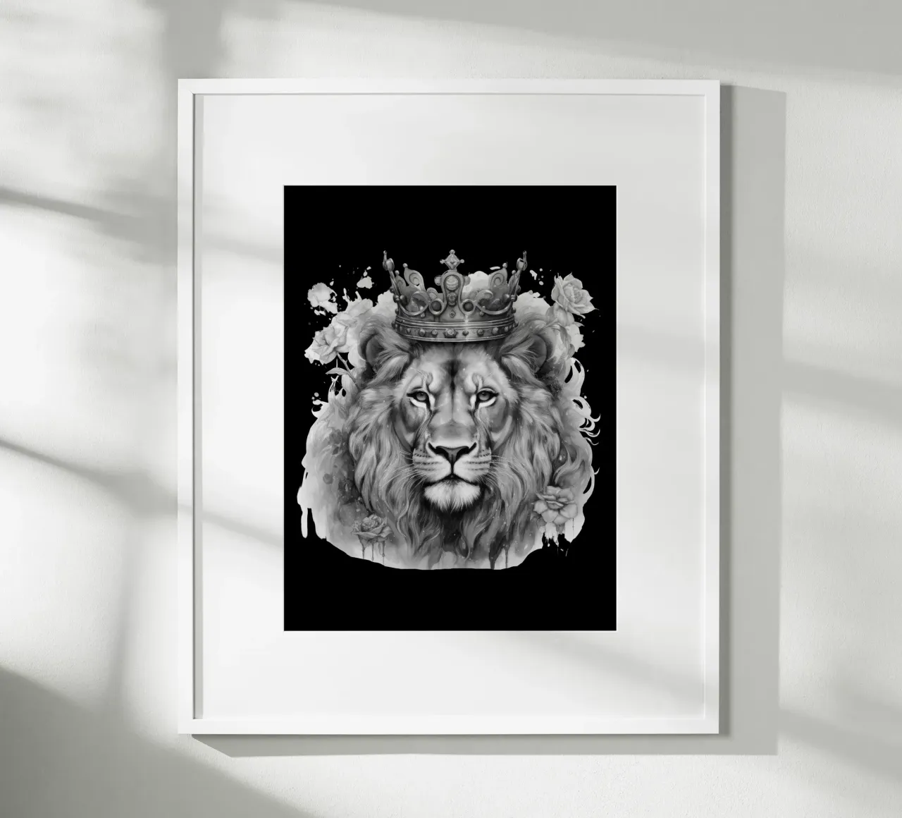 Löwen König mit Krone Variante 1 Poster von Yaso Design & Art