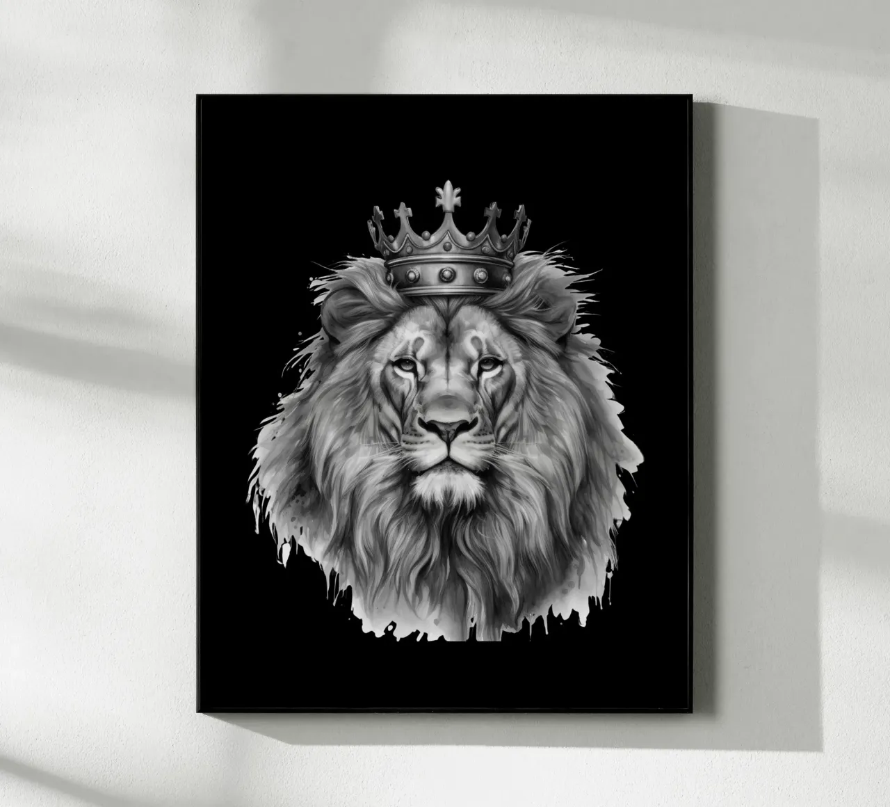 Roi lion avec couronne Variante 2 plexiglas de Yaso Design & Art