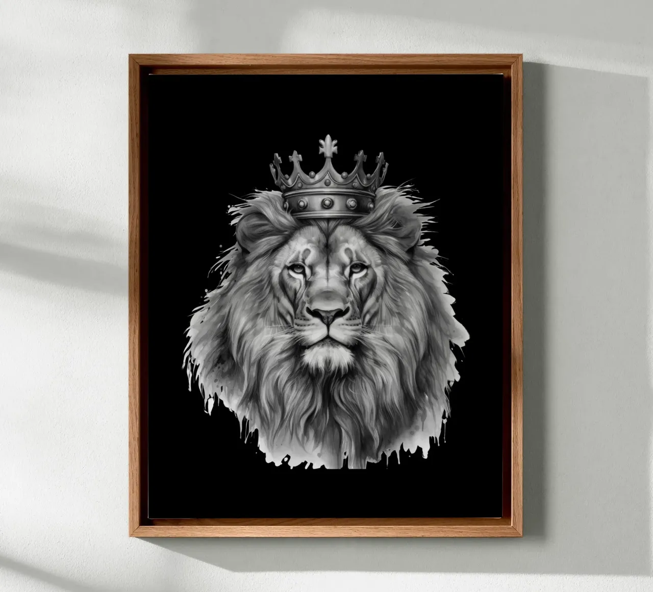 Roi lion avec couronne Variante 2 toile de Yaso Design & Art