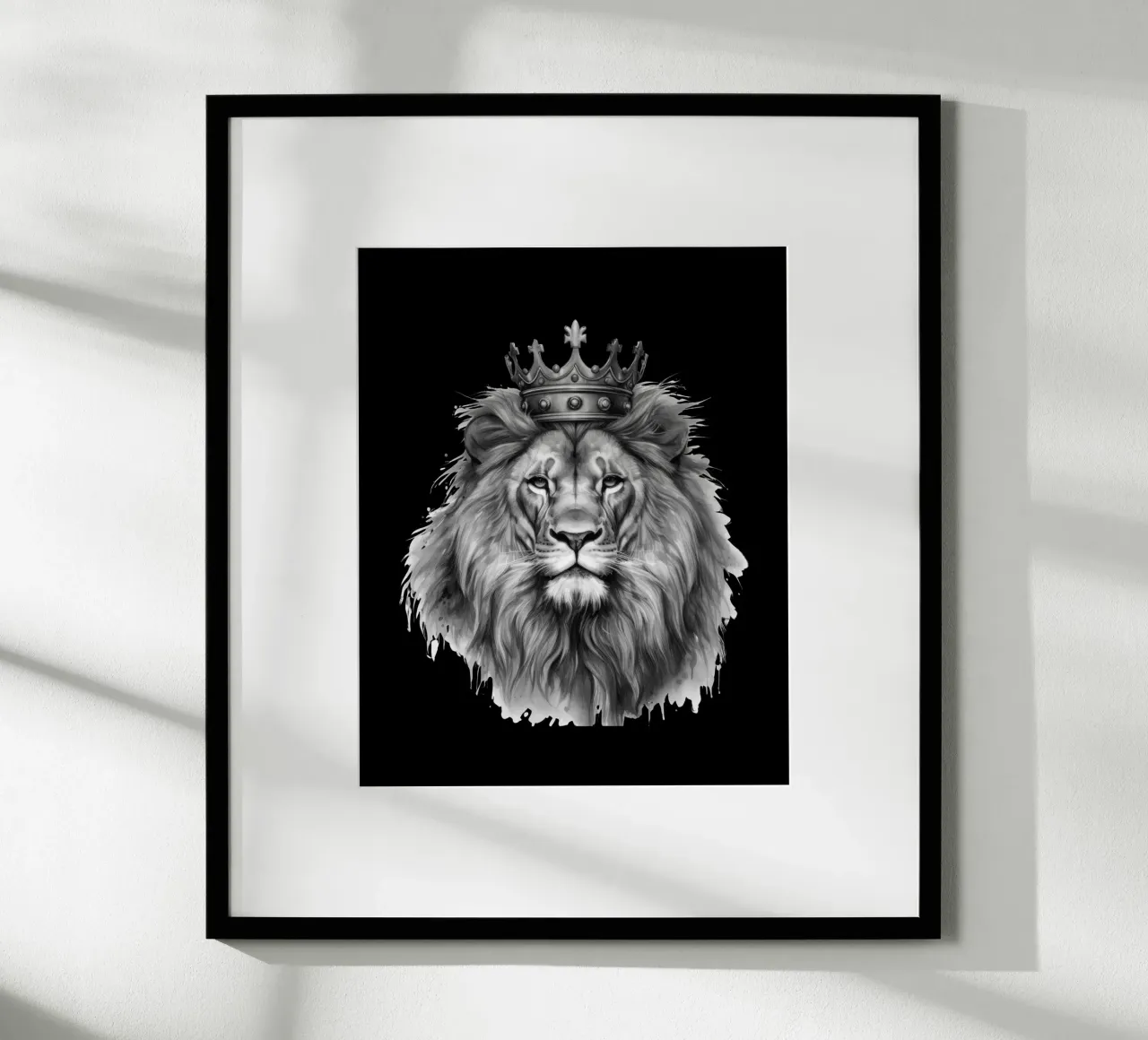 Re Leone con corona variante 2 carta hahnemühle da Yaso Design & Art