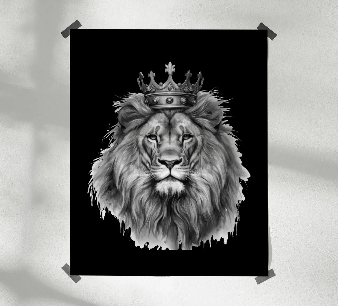 Löwen König mit Krone Variante 2 Poster von Yaso Design & Art
