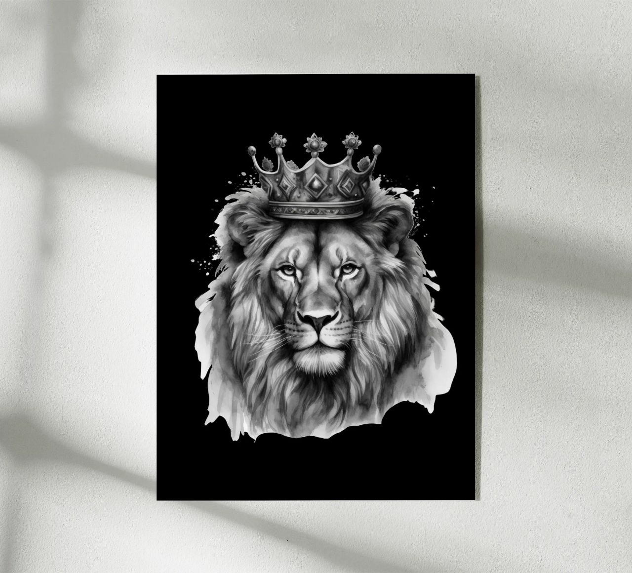 Leeuwenkoning met kroon variant 3 acryl van Yaso Design & Art