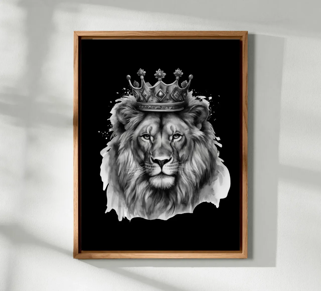 Leeuwenkoning met kroon variant 3 aluminium-dibond van Yaso Design & Art