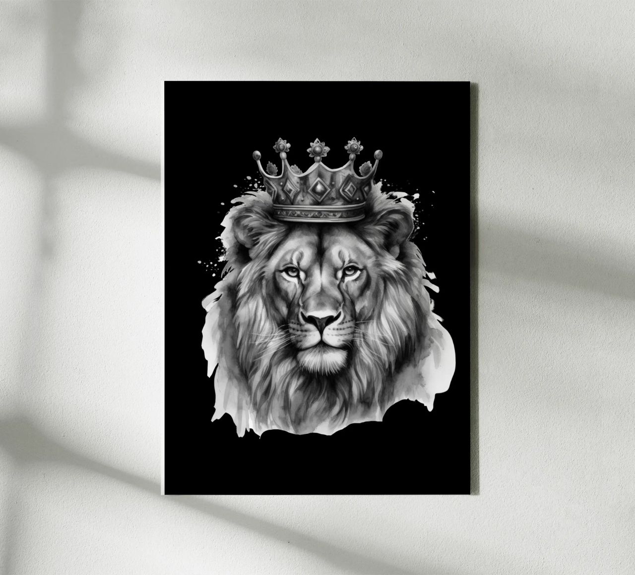 Leeuwenkoning met kroon variant 3 canvas van Yaso Design & Art