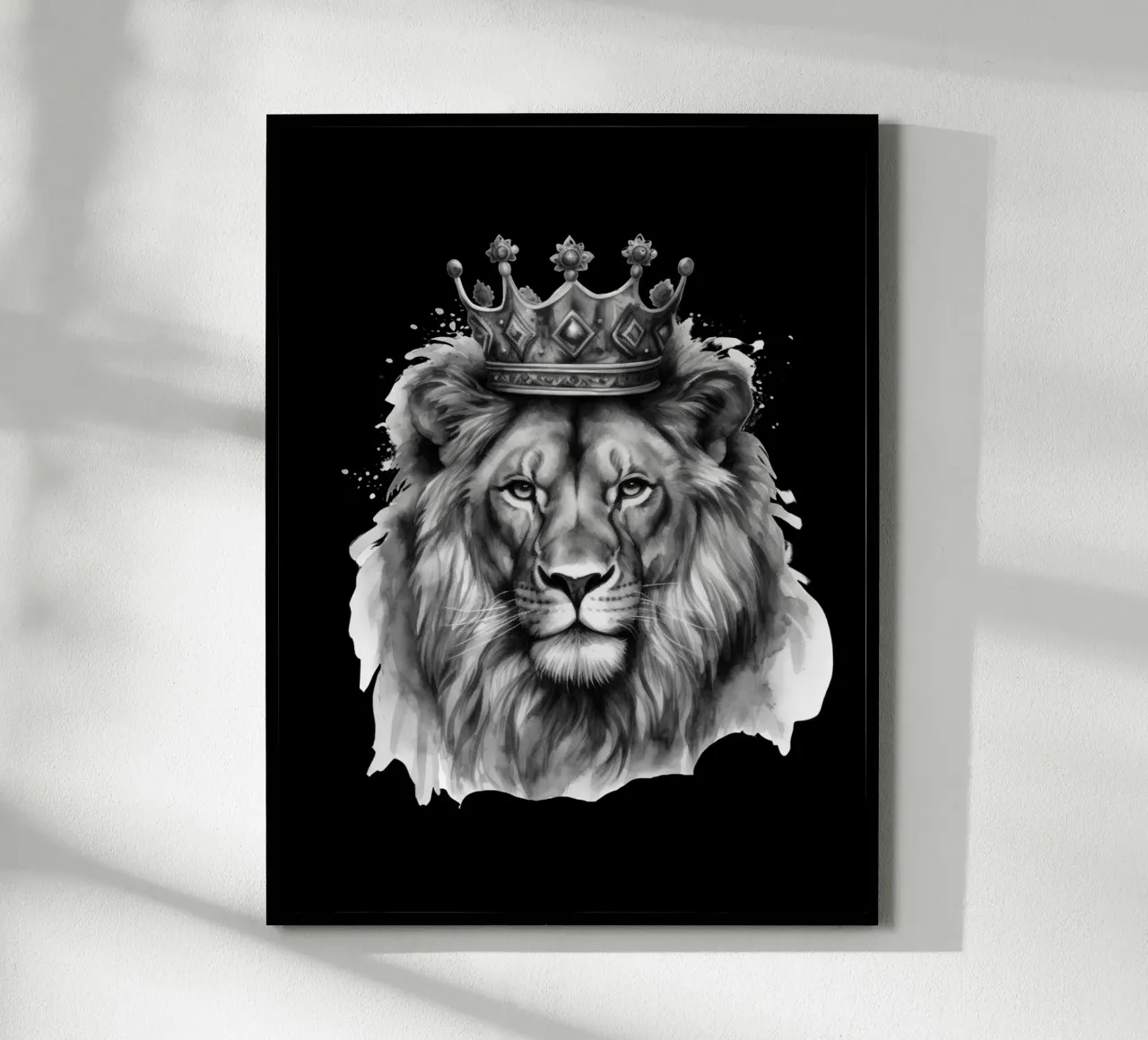 Löwen König mit Krone Variante 3 Hahnemühle von Yaso Design & Art