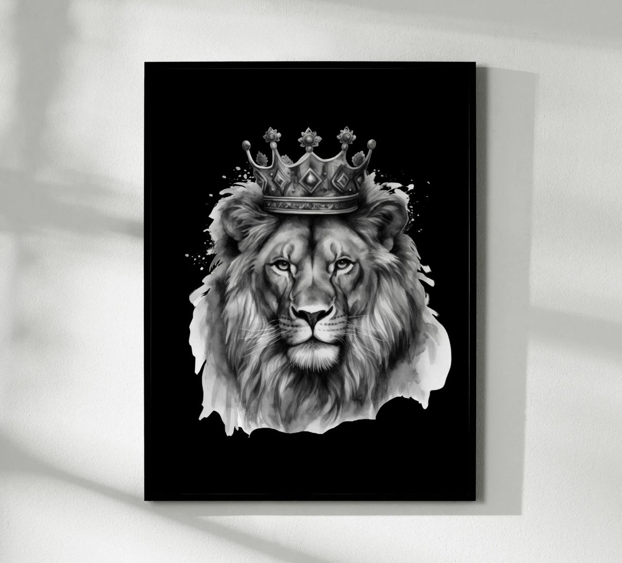 Leeuwenkoning met kroon variant 3 poster van Yaso Design & Art