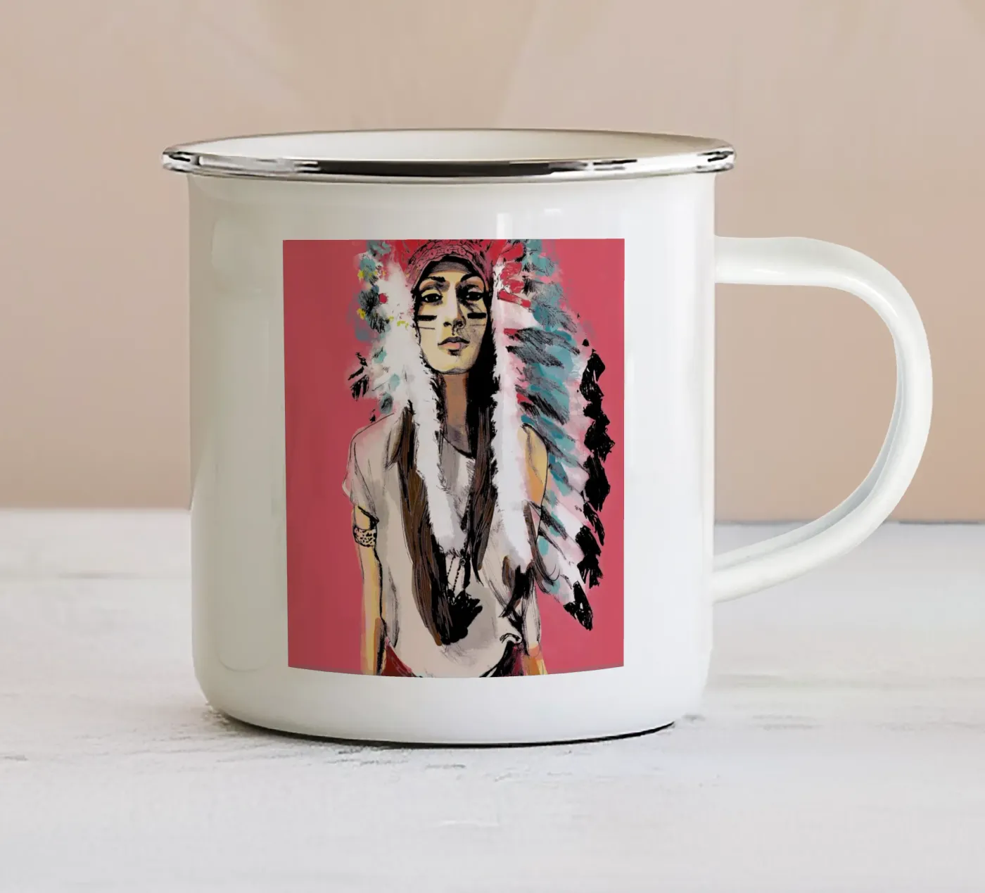 Cassandre enamel mug by Agnes KR Patience