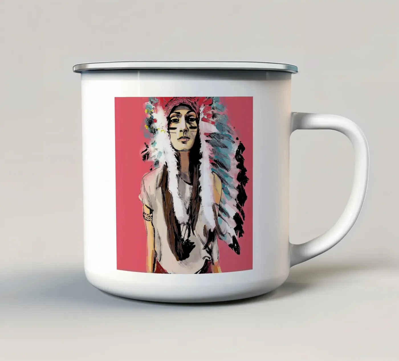 Cassandre enamel mug by Agnes KR Patience