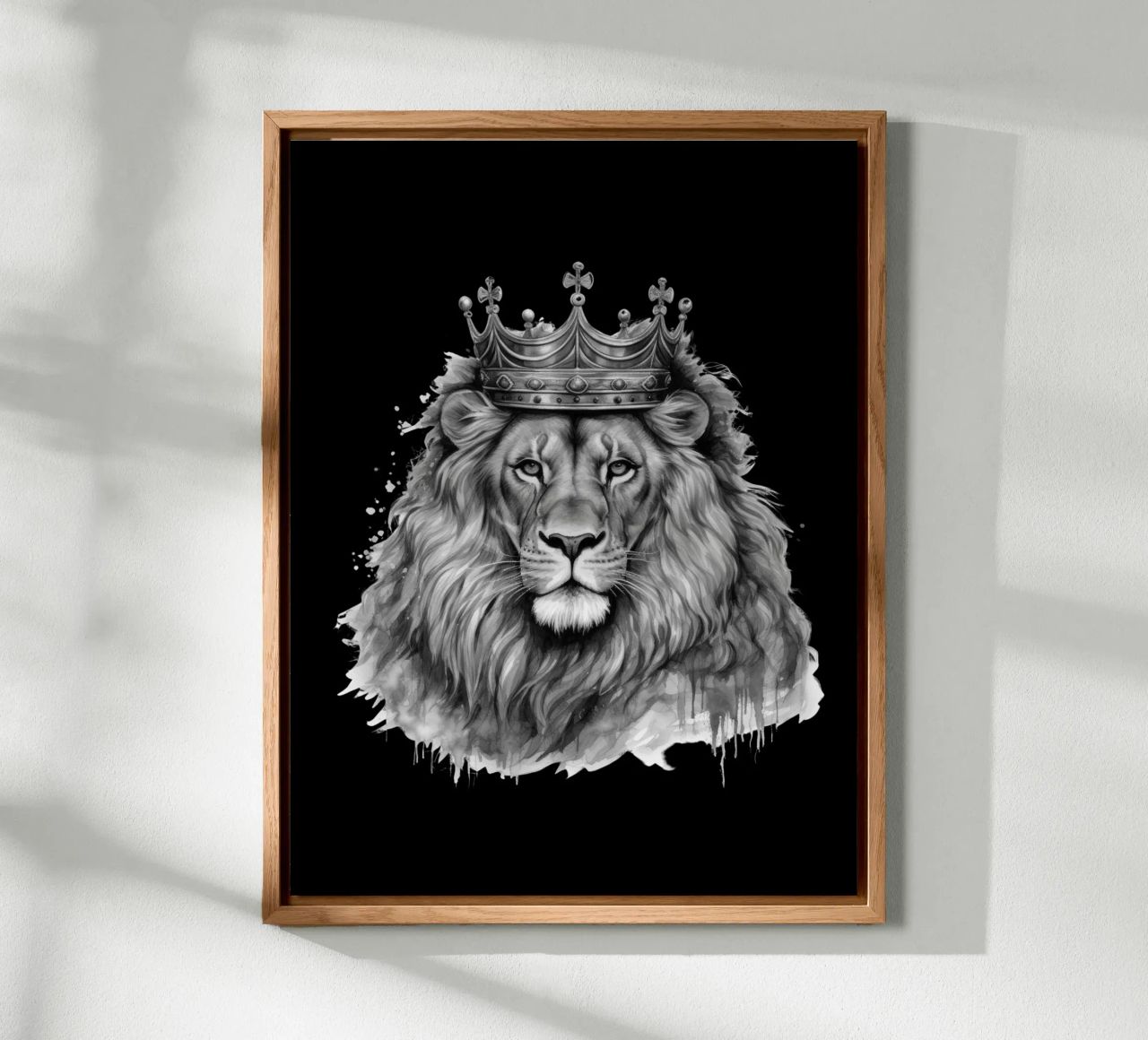 Leeuwenkoning met kroon variant 4 aluminium-dibond van Yaso Design & Art