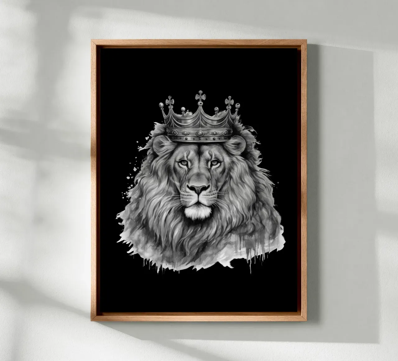 Löwen König mit Krone Variante 4 Leinwand von Yaso Design & Art