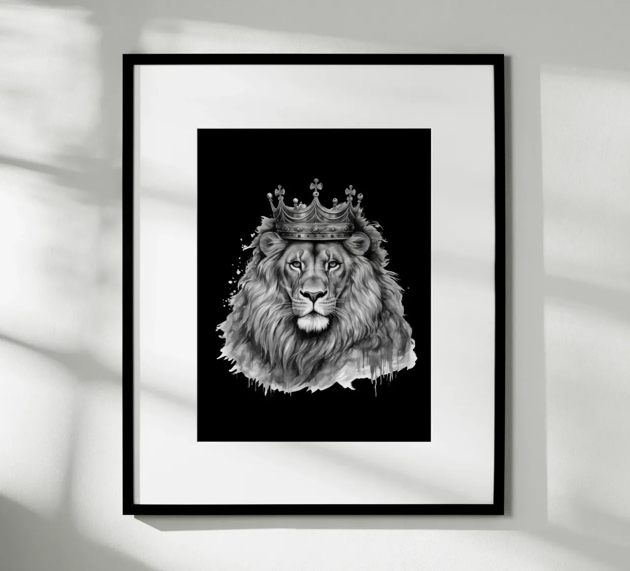 Roi Lion avec couronne Variante 4 poster de Yaso Design & Art